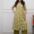 Green digital print cotton kurta set
