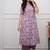 Women's purple digital print cotton kurta set