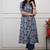 Women's blue digital print cotton kurta set