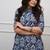 Women's blue digital print cotton kurta set
