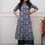 Women's blue digital print cotton kurta set