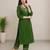 Women's red digital print cotton kurta set
