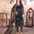 glamorous navy blue heavy cording and sequin net salwar suit