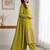 Women's olive green embroidered rayon kurta set