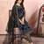 glamorous navy blue heavy cording and sequin net salwar suit