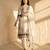 Women's white embroidery work cotton kurta set 