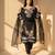 Women's black embroidery work cotton kurta set 