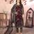 glamorous maroon heavy cording and sequin net salwar suit