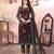 glamorous maroon heavy cording and sequin net salwar suit