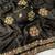 Black Color Original beeds work with floral design Silk Blend Saree
