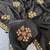 Black Color Original beeds work with floral design Silk Blend Saree