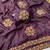 Wine Color Original beeds work with floral design Silk Blend Saree
