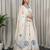 White Silk Designer Lehenga Choli with Circular Embroidery & Scalloped Dupatta
