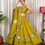 Olive Green silk blend Lehenga Choli with Circular Embroidery & Scalloped Dupatta