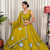 Olive Green silk blend Lehenga Choli with Circular Embroidery & Scalloped Dupatta