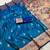 Blue  faux banarasi silk saree with paithani rich weaved pallu and blouse