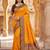 Yellow faux banarasi silk saree with paithani rich weaved pallu and blouse