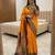 Yellow faux banarasi silk saree with paithani rich weaved pallu and blouse