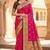 Pink  faux banarasi silk saree with paithani rich weaved pallu and blouse