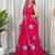 Rani Pink silk blend Lehenga Choli with Circular Embroidery & Scalloped Dupatta