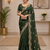 Mahendi Green Color Embroidery Star Georgette Saree