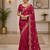 Red Color Embroidery Star Georgette Saree