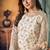 glamorous off-white heavy cording and sequin semi-stitched net salwar suit