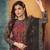 glamorous maroon and black heavy cording and sequin net semi-stitched salwar suit