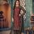 glamorous maroon and black heavy cording and sequin net semi-stitched salwar suit