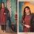 glamorous maroon and black heavy cording and sequin net semi-stitched salwar suit