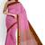 Pink striped cotton blend saree with maroon border