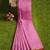 Pink striped cotton blend saree with maroon border