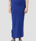 Neckbook royal blue solid drawstring best slim fit saree shapewear for women