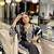 Black chinon silk blend kurti pant set with dupatta