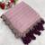 Onion Pink Color Embroidery lace border Tissue Net Saree