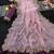 Onion Pink Color Embroidery lace border Tissue Net Saree
