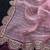Pink Color Embroidery lace border Tissue Net Saree