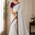 White Color Embroidery lace border Tissue Net Saree