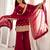Women's maroon embroidered crunchy silk kurta bell bottom pant set with designer dupatta