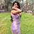 Lavender Color beutiful  handwork lace Silk Blend Saree