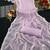 Lavender Color beutiful  handwork lace Silk Blend Saree