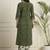 Bandhani Printed Regular Mirror Work  Cotton Kurta with Trouser
