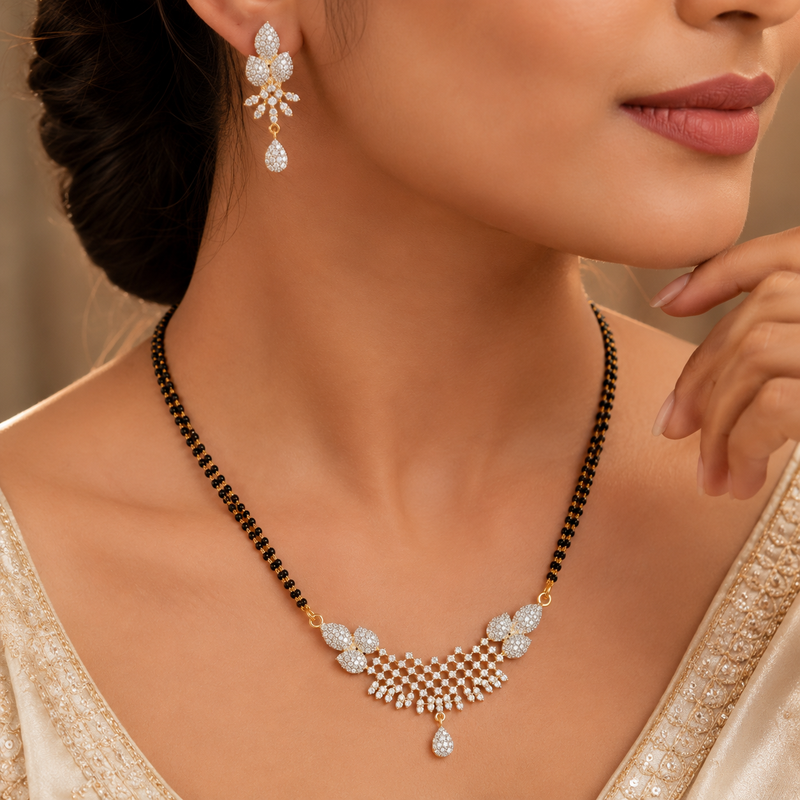 Gorgeous Looking American Diamond Mangal Sutra