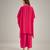 Rani pink embroidered crepe kaftan set