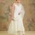 Ivory embroidered chinon cotton anarkali set