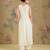 Ivory embroidered chinon cotton anarkali set