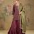 Mauve pink embroidered tissue sharara set