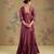 Mauve pink embroidered tissue sharara set