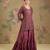 Mauve pink embroidered tissue sharara set