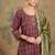 Mauve pink embroidered tissue sharara set